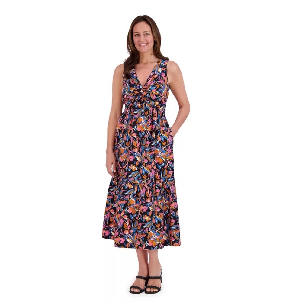 NWT French Connection Twist Front  Floral Maxi Dress